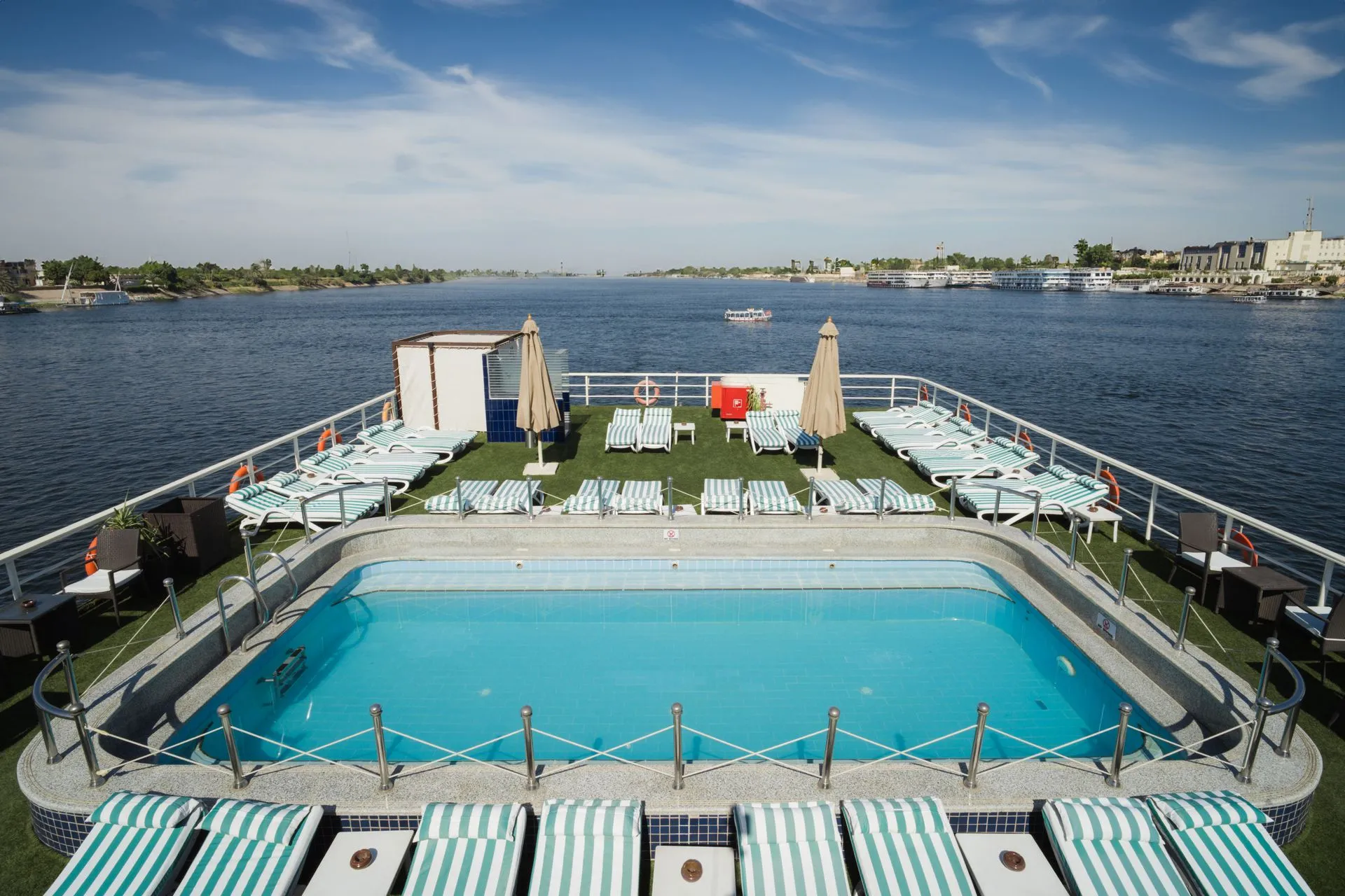 Sun deck of the MS Nile Odyssey Nile Cruise Nile cruise